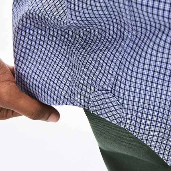 Áo Sơ Mi Lacoste Men's Regular Fit Gingham Cotton Shirt CH0004 00 P77 Màu Xanh Kẻ Size 39 - 3