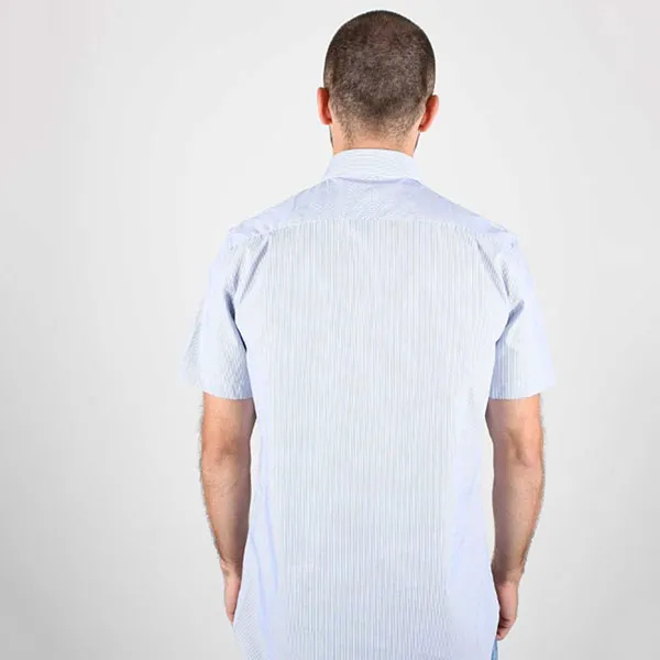 Áo Sơ Mi Lacoste Men's Striped Shirt Regular Fit Xanh Kẻ Size 38