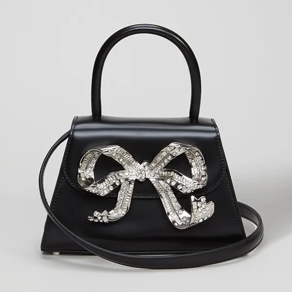 Túi Xách Self-Portrait The Bow Mini In Black With Diamanté Màu Đen
