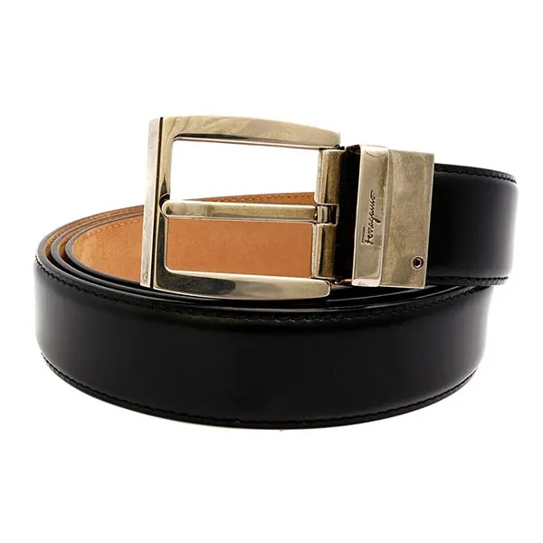 Thắt Lưng Nam Salvatore Ferragamo Black Leather Adjustable Belt, Brand Size 115 - Thắt lưng - Vua Hàng Hiệu