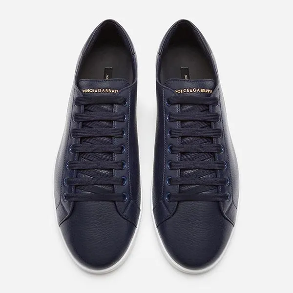 Giày Thể Thao Dolce & Gabbana D&G Buckskin Saint Tropez Sneaker Blue Màu Xanh Navy Size 40