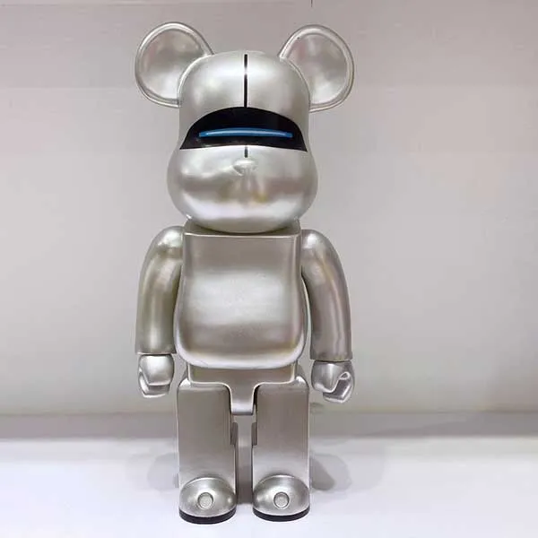 Đồ Chơi Mô Hình Bearbrick Sorayama Sexy Robot Silver Màu Trắng Bạc Size 1000%