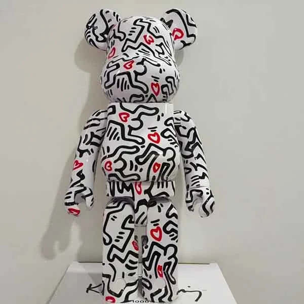 Đồ Chơi Mô Hình Bearbrick Keith Haring #8 Màu Trắng Đen Size 1000% - Đồ chơi mô hình - Vua Hàng Hiệu