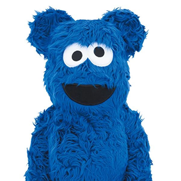 Đồ Chơi Mô Hình Bearbrick Jean Cookie Monster Costume Version Màu Xanh Size 400% - 4