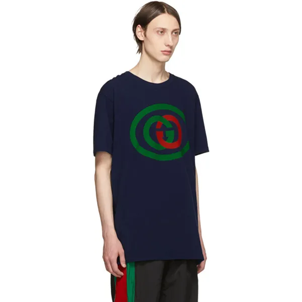 Áo Phông Unisex Gucci Oversized T-shirt With Interlocking G Dark Blue Màu Xanh Dương Size S - Thời trang - Vua Hàng Hiệu