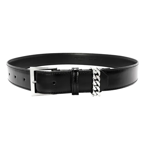 Thắt Lưng Nữ Burberry Chain Detail Horseferry Print Coated Canvas Belt, Brand Size Small 8023474 Màu Đen - Thắt lưng - Vua Hàng Hiệu