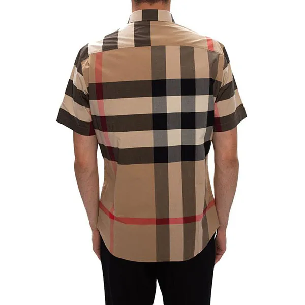 Áo Sơ Mi Burberry Men's 8017322 Beige Cotton Shirt Màu Nâu Size XS
