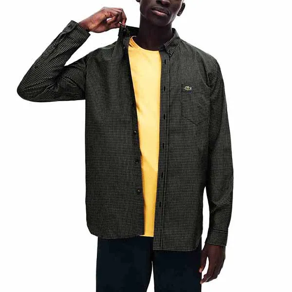 Áo Sơ Mi Lacoste Camicia Uomo Lacoste Regular Fit CH0003 00 1PB Màu Xanh Đen Size 40