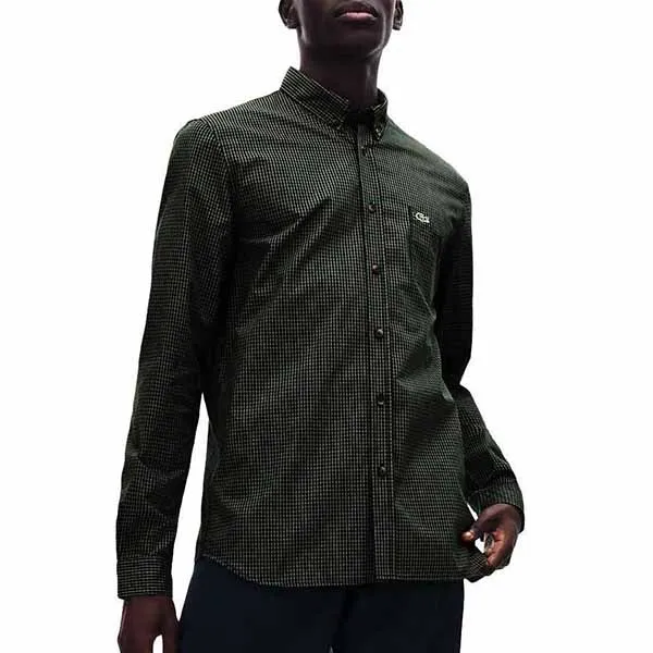 Áo Sơ Mi Lacoste Camicia Uomo Lacoste Regular Fit CH0003 00 1PB Màu Xanh Đen Size 40