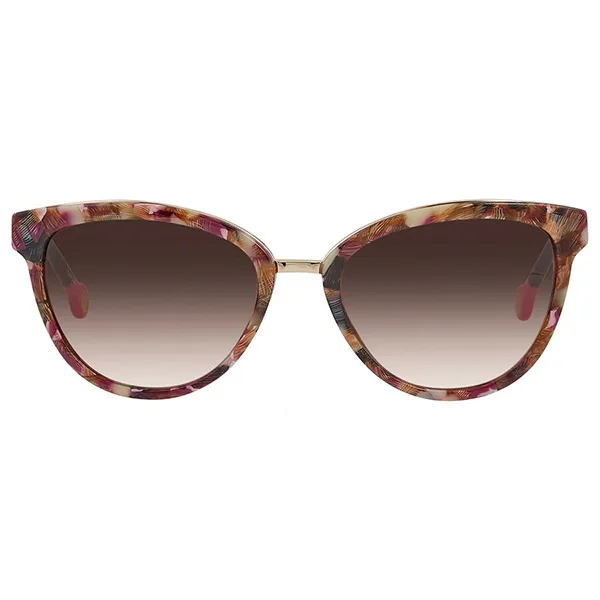 Kính Mát Carolina Herrera Borwn Cat Eye Ladies Sunglasses SHE688 01GT 54 Màu Đỏ Nâu - Kính mắt - Vua Hàng Hiệu