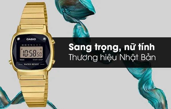 Đồng Hồ Nữ Casio LA670WGAD-1DF Màu Vàng - Đồng hồ - Vua Hàng Hiệu