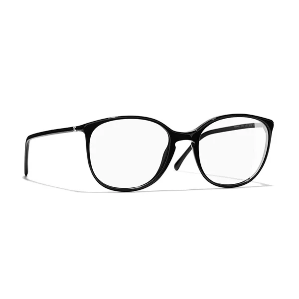Kính Mắt Cận Chanel Round Eyeglasses CH3282 C501 Màu Đen - Kính mắt - Vua Hàng Hiệu