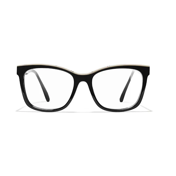 Kính Mắt Cận Chanel Eyeglasses Square CH3392 C534 Màu Đen Be - Kính mắt - Vua Hàng Hiệu