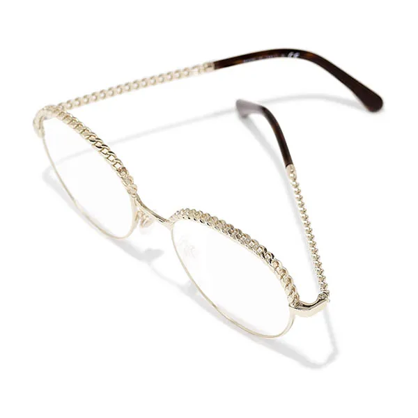 Kính Mắt Cận Chanel Eyeglasses Pantos CH2184 C395 Màu Vàng Nâu