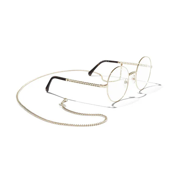 Kính Mắt Cận Chanel Eyeglasses Round CH2186 C395 Màu Vàng Nâu