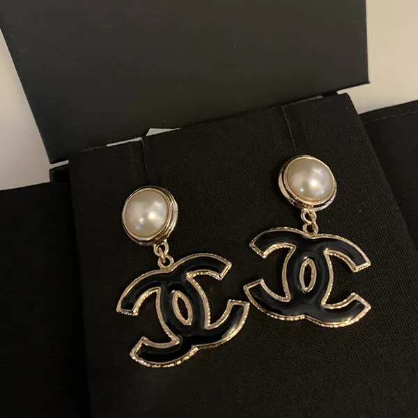 Khuyên Tai Nữ Chanel 22A Earrings Màu Đen - Trang sức - Vua Hàng Hiệu