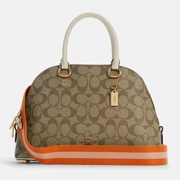 Túi Xách Coach Katy Satchel In Signature Canvas Màu Nâu - Túi xách - Vua Hàng Hiệu