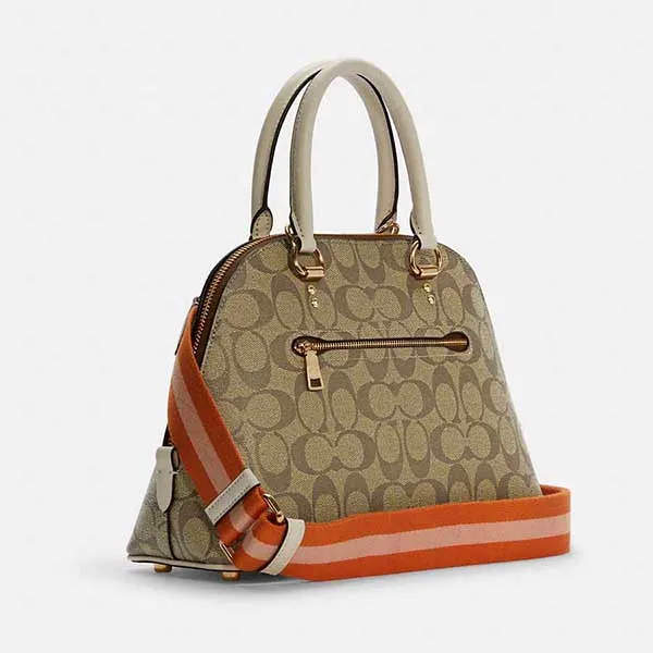 Túi Xách Coach Katy Satchel In Signature Canvas Màu Nâu - Túi xách - Vua Hàng Hiệu