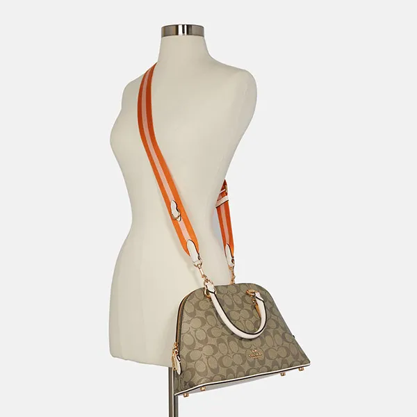 Túi Xách Coach Katy Satchel In Signature Canvas Màu Nâu - Túi xách - Vua Hàng Hiệu