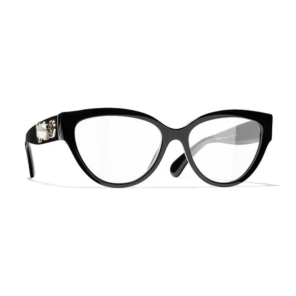 Kính Mắt Cận Chanel Cat Eye Sunglasses CH3436 C622 Màu Đen Size 53