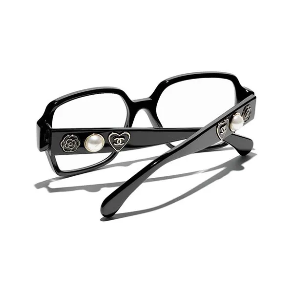 Kính Mắt Cận Chanel Square Eyeglasses CH3438 C622 Màu Đen