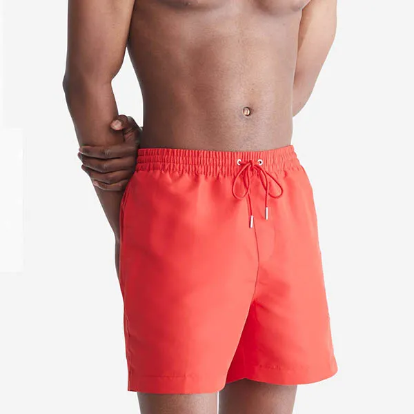 Quần Shorts Calvin Klein CK Core Logo Classic Drawstring Medium Swim Shorts Màu Đỏ Cam
