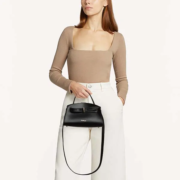 Túi Xách Furla MargheritaTop Handle Mini Nero WB00263_AX0029_1007_O6000 Màu Đen - Túi xách - Vua Hàng Hiệu
