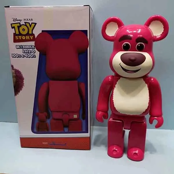 Đồ Chơi Mô Hình Bearbrick X Toy Story Rozzo Màu Be Hồng Size 100% + 400%