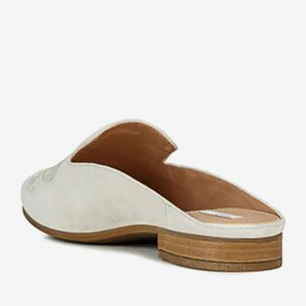 Dép Sục Nữ Geox D Marlyna A Họa Tiết Thêu Màu Kem Size 37