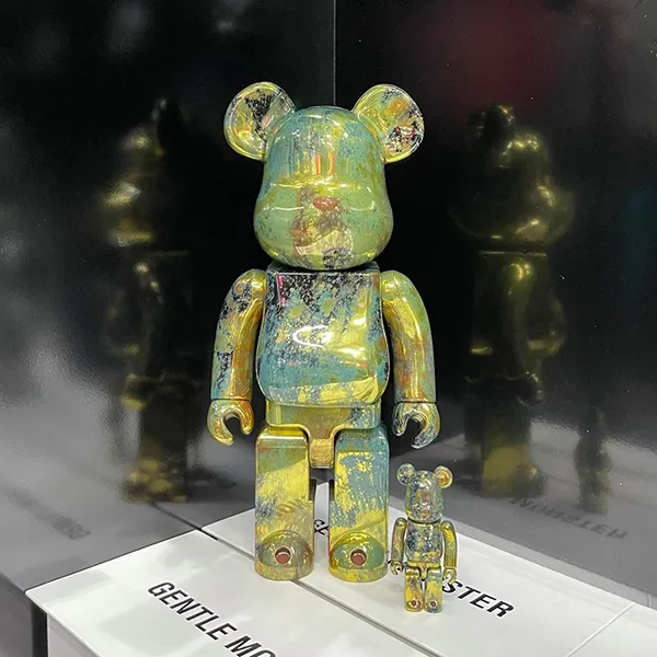 Đồ Chơi Mô Hình Bearbrick Pushead Gold Màu Vàng Size 100% + 400% - Đồ chơi mô hình - Vua Hàng Hiệu