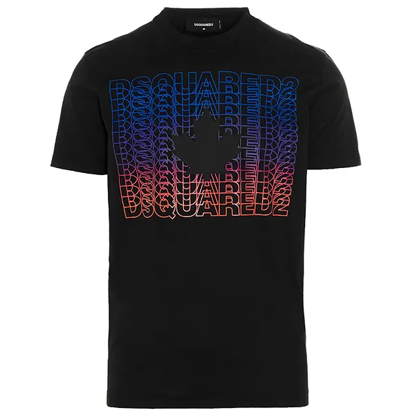 Áo Phông Nam Dsquared2 Multi Logo S74GD0830 Tshirt Màu Đen Size M - Thời trang - Vua Hàng Hiệu