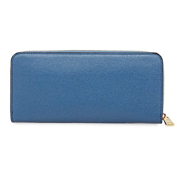 Ví Nữ Furla Dark Grey Babylon Xl Zip Around Slim Wallet Màu Xanh Blue