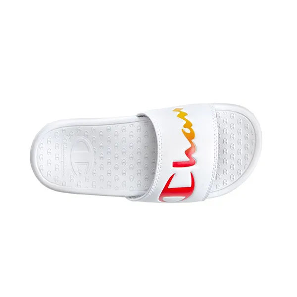 Dép Champion Super Split Script Slide CM100384W Màu Trắng Size 42.5