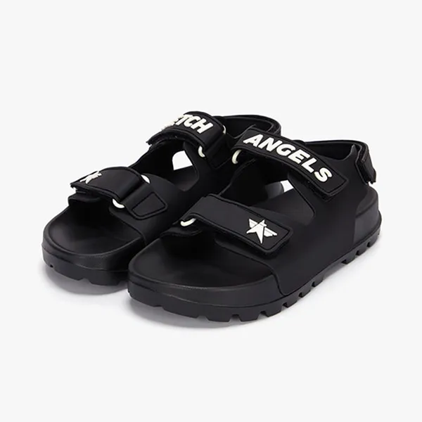 Dép Stretch Angels Rubber Velcro Sandals Black A-22S-SWSH80023-BKS Màu Đen Size 240 - Dép - Vua Hàng Hiệu