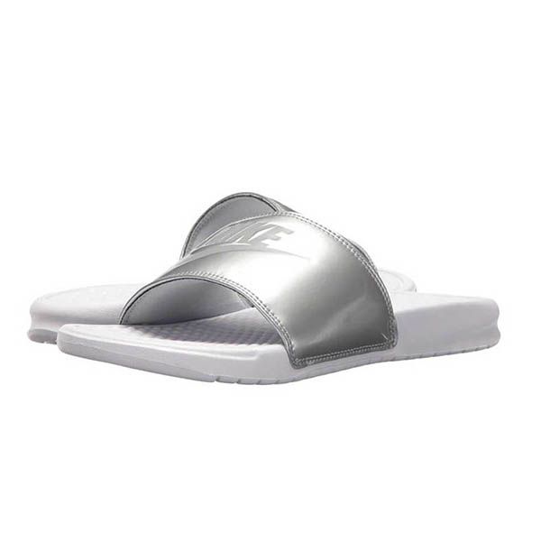 Dép Nike Benassi JDI Sandals White/Wolf Grey Màu Trắng Xám - 1