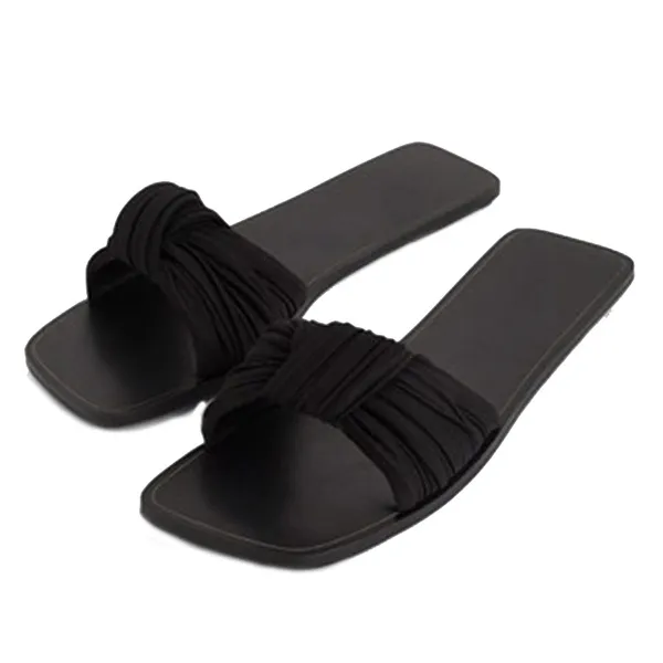 Dép Quai Ngang Nữ Charles & Keith CNK CK1-70580154 Màu Đen