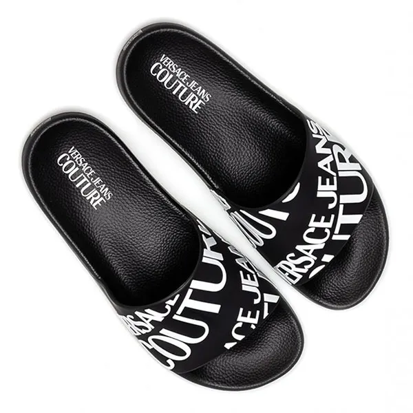 Dép Versace Jeans Couture Black 72YA3SQ1 71352 899 Màu Đen Size 42