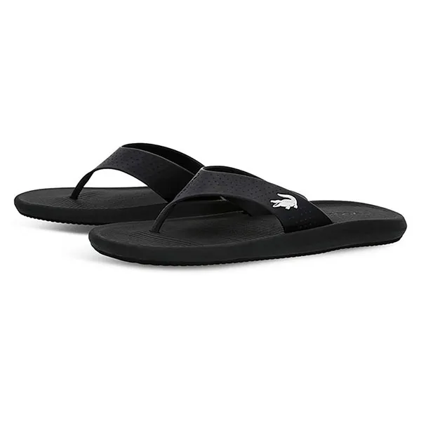 Dép Xỏ Ngón Lacoste Men's Croco Sandal 219 1 CMA Slippers Màu Đen Size 41