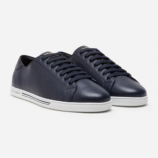 Giày Thể Thao Dolce & Gabbana D&G Buckskin Saint Tropez Sneaker Blue Màu Xanh Navy Size 40