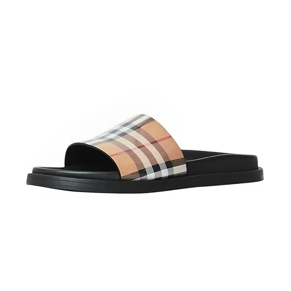 Dép Burberry Black Ashmore Check Pool Vintage Slides Sandals Size 39 - Dép - Vua Hàng Hiệu