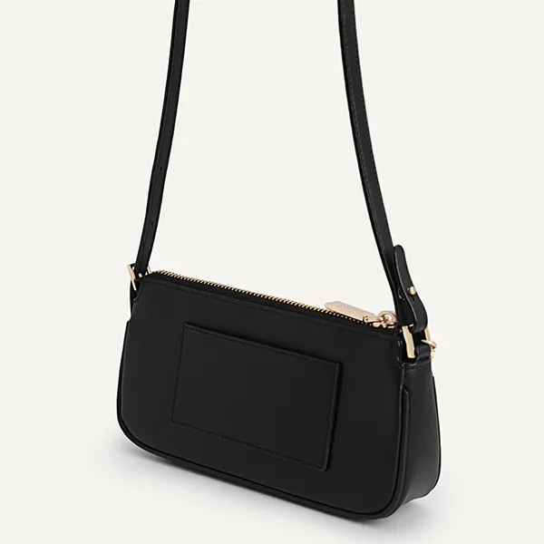 Túi Đeo Vai Pedro Leather Chain Detailed Shoulder Bag - Black 66500012 Màu Đen
