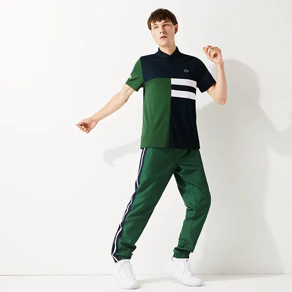 Áo Polo Lacoste Men's Sport Colourblock Breathable Piqué Tennis Polo Shirt DH2025 00 DE3 Màu Xanh Lá Size S