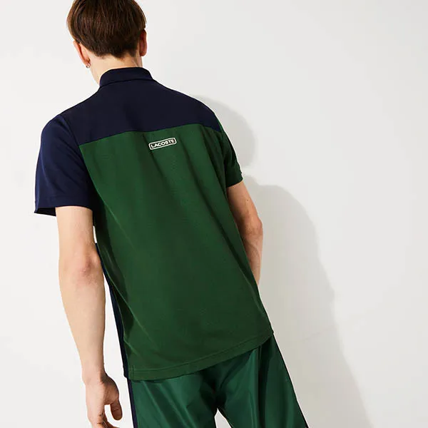 Áo Polo Lacoste Men's Sport Colourblock Breathable Piqué Tennis Polo Shirt DH2025 00 DE3 Màu Xanh Lá Size S