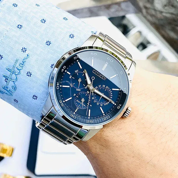 Đồng Hồ Nam Citizen Eco-Drive Dress Silver BU2010-57L Màu Bạc Mặt Xanh - Đồng hồ - Vua Hàng Hiệu
