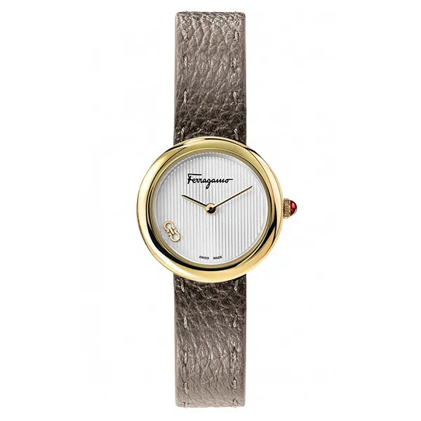 Đồng Hồ Nữ Salvatore Ferragamo Forever Leather Watch 28mm SFNL00220 Màu Xám