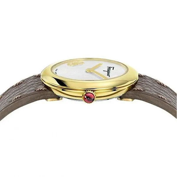 Đồng Hồ Nữ Salvatore Ferragamo Forever Leather Watch 28mm SFNL00220 Màu Xám