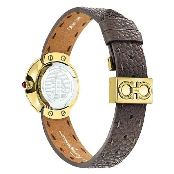 Đồng Hồ Nữ Salvatore Ferragamo Forever Leather Watch 28mm SFNL00220 Màu Xám