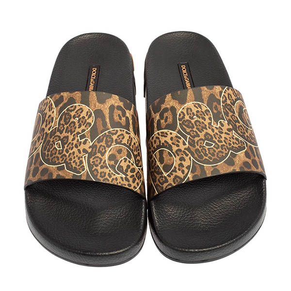 Dép Dolce & Gabbana D&G Leopard-Print Rubber Slides - 3