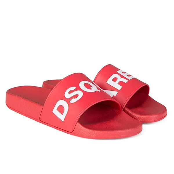 Dép Dsquared2 Logo-print Slide Sandals Màu Đỏ - Dép - Vua Hàng Hiệu
