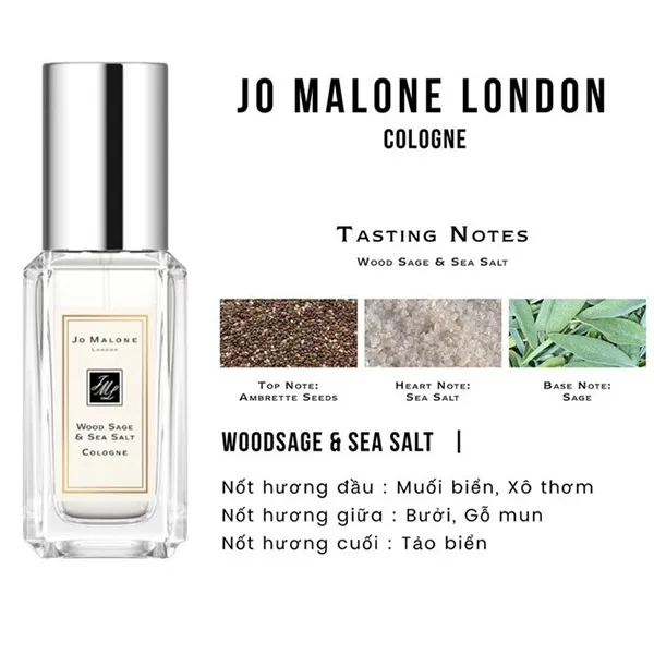 Set Nước Hoa Jo Malone Peony Blush & Suede And Wood Sage & Sea Salt Travel Cologne Duo (9ml X 2)